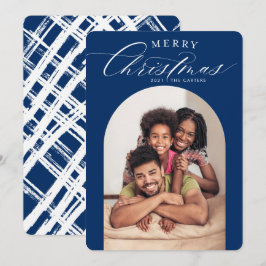 TARJETA DE FOTO FAMILIAR Feliz Navidad armazón de