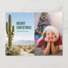 Tarjeta de foto familiar personalizada de Arizona 