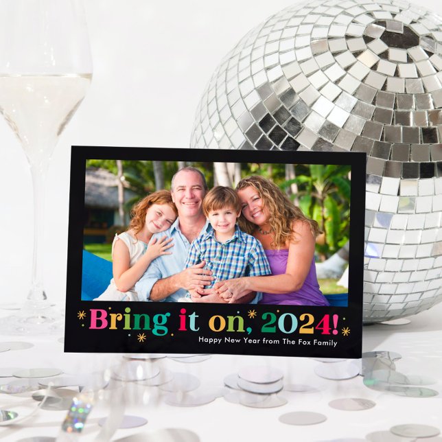 Tarjeta de Foto Feliz Año Nuevo Bring It On (Subido por el creador)