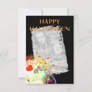 tarjeta de foto feliz de halloween : cráneo de hi-