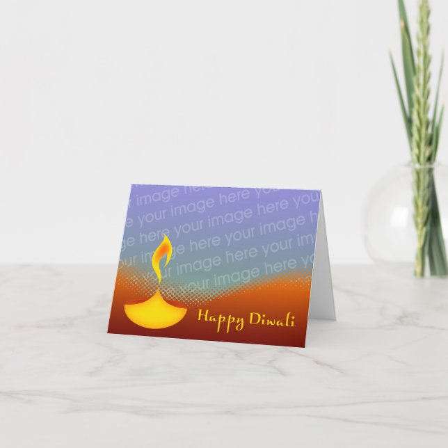 tarjeta de foto feliz diwali (Anverso)