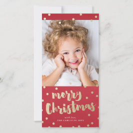 Tarjeta de foto festiva de Navidad con lámina de i