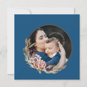 Tarjeta de foto floral del Día de la Madre para hi