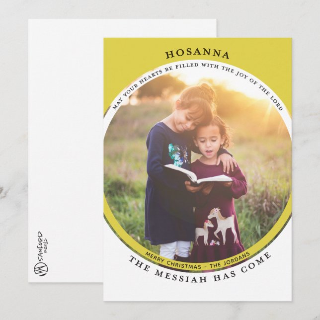 Tarjeta de Foto Hosanna (Anverso / Reverso)