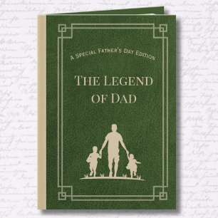 Tarjeta de Foto Legend de Dad Vintage Hunter Green