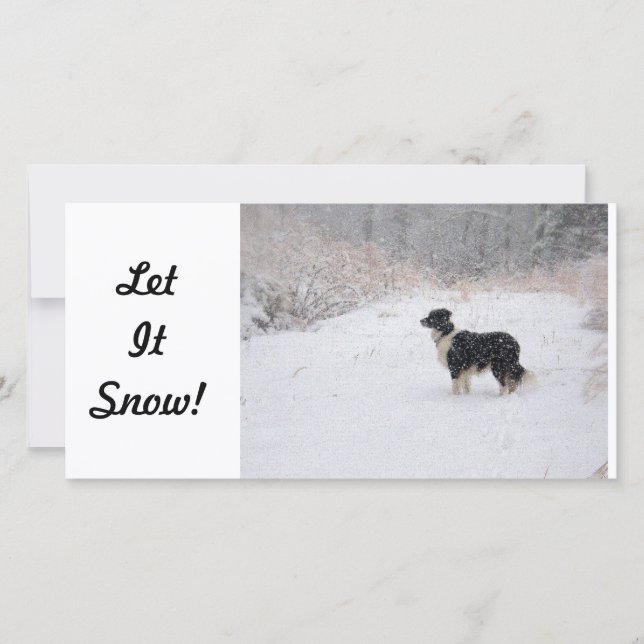 tarjeta de foto - Let It Snow! (Anverso)