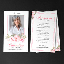 Tarjeta de Foto Memorial Floral Por Siempre en Nue