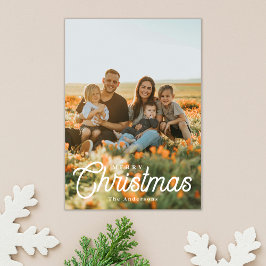 Tarjeta de foto Minimalista de navidad de Feliz Na