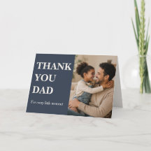 Tarjeta de foto moderna de agradecimiento papá - D