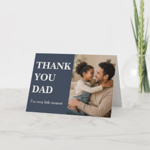 Tarjeta de foto moderna de agradecimiento papá - D