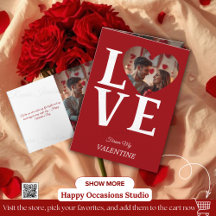 Tarjeta de Foto Moderna del Día de San Valentín en