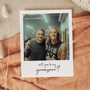 Tarjeta de foto moderna ¿Quieres ser mi padrino?