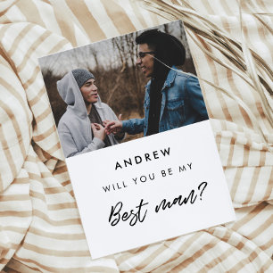 Tarjeta de foto moderna ¿Quieres ser mi padrino?