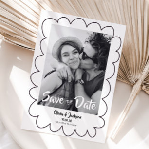 Tarjeta de foto moderna y caprichosa para guardar