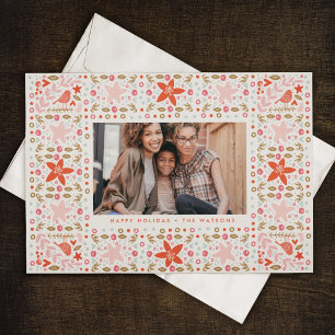 Tarjeta de foto navideña bonita y festiva