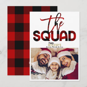Tarjeta de Foto Navideña Familiar de THE SQUAD