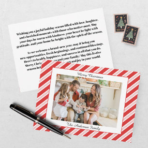 Tarjeta de Foto Navideña Festiva y Casual