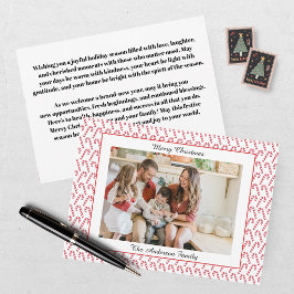 Tarjeta de Foto Navideña Festiva y Casual