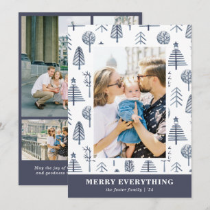 Tarjeta de Foto Navideña Merry Everything 5 Fotos