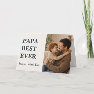 Tarjeta de Foto PAPÁ MEJOR QUE NUNCA Moderna - Día
