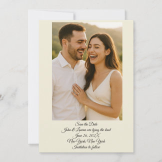 Tarjeta de Foto para Anunciar Fecha de Guardado