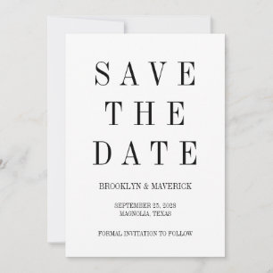 Tarjeta de Foto para Anuncio de Boda en Blanco y N