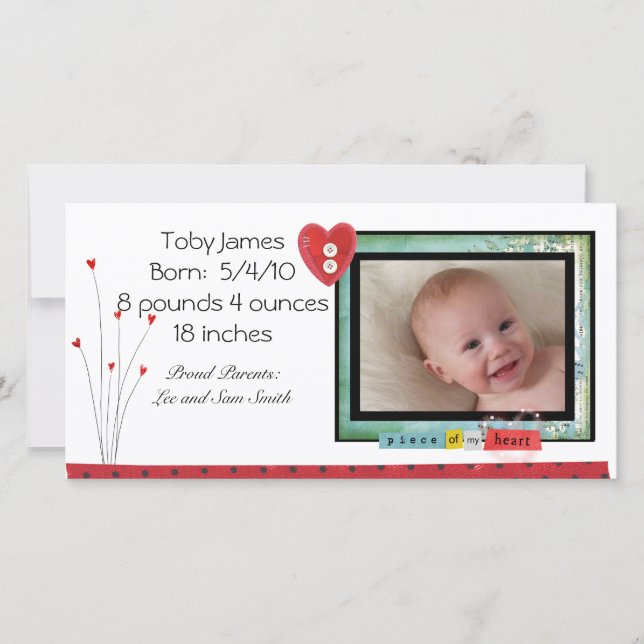 Tarjeta de foto para bebé (Anverso)