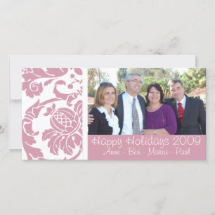 Tarjeta de foto para damasco rosa