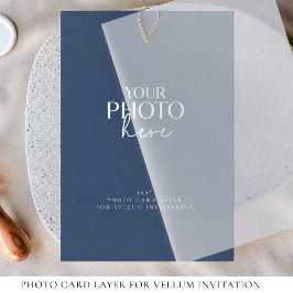 Tarjeta de Foto para Invitación de Boda en Vellum