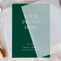 Tarjeta de Foto para Invitaciones de Boda en Perga
