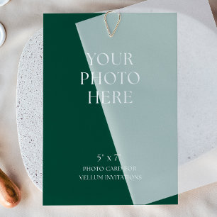 Tarjeta de Foto para Invitaciones de Boda en Perga