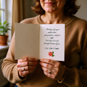 Tarjeta de foto personalizada con escritura sincer