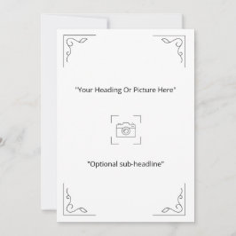 Tarjeta de Foto Personalizada con Remolino Minimal