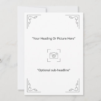 Tarjeta de Foto Personalizada con Remolino Minimal