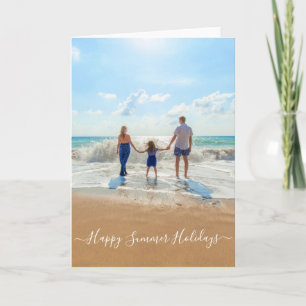Tarjeta de Foto Personalizada con Texto Felices Fi