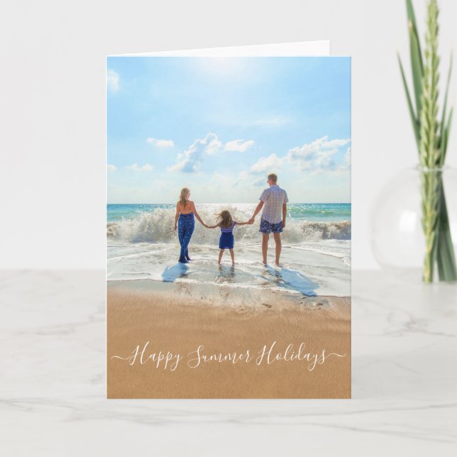 Tarjeta de Foto Personalizada con Texto Felices Fi (Anverso)