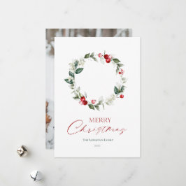 Tarjeta de Foto Personalizada Corona de Invierno