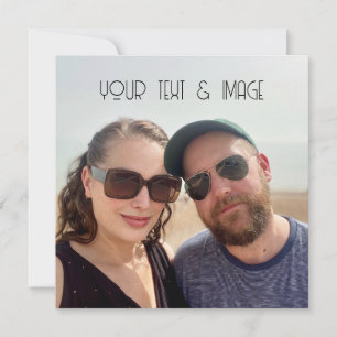 Tarjeta de foto personalizada crea la tuya con tex