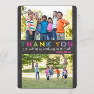 Tarjeta de foto personalizada de agradecimiento