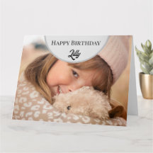 Tarjeta de foto personalizada de cumpleaños Happy