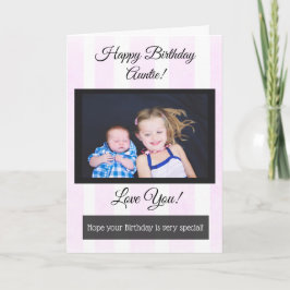 Tarjeta de foto personalizada de la tía del cumple