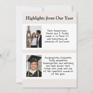 Tarjeta de Foto Personalizada de Revisión de Año N