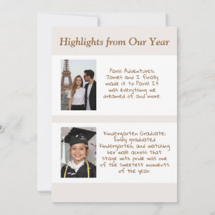 Tarjeta de Foto Personalizada de Revisión de Año N