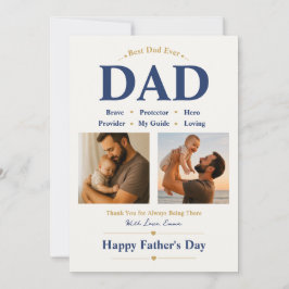 Tarjeta de foto personalizada del Día del Padre pa