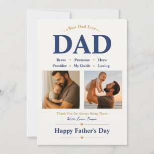 Tarjeta de foto personalizada del Día del Padre pa