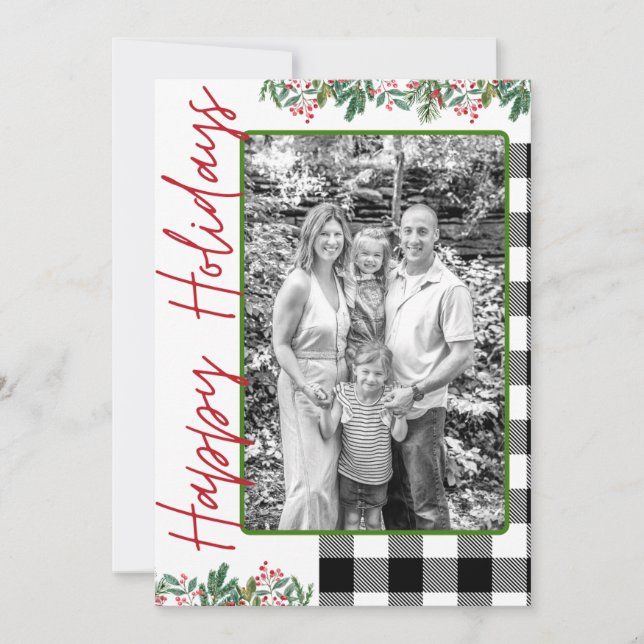 Tarjeta de foto personalizada Feliz NAVIDAD (Anverso)