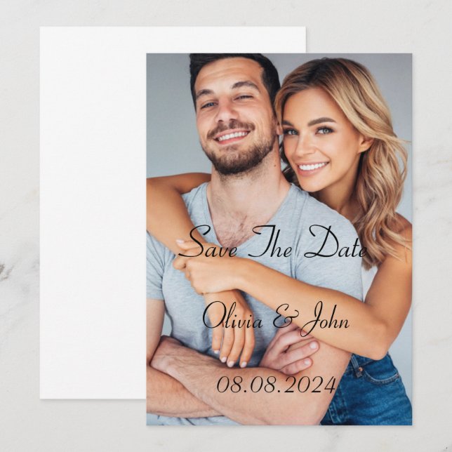 tarjeta de foto personalizada para guardar la fech (Anverso / Reverso)