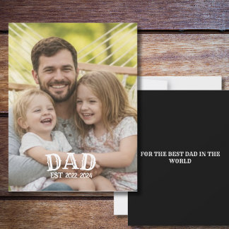 Tarjeta de Foto Personalizada para Papá