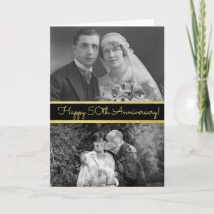 Tarjeta de foto personalizada por 50º aniversario