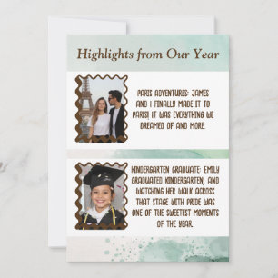Tarjeta de Foto Personalizada Resaltados de Año Nu